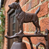 Standing Dog Doorbell, Cast Iron Porch Bell with Bracket, 10.2" 58223 shot 2