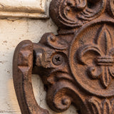 Fleur-de-Lis Door Knocker, Cast Iron Entry Door Hardware, 6" 58448 shot 4