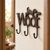 Dog WOOF 3-Hook Rack, Cast Iron for Leashes or Keys, 7.5" 58562 shot 5