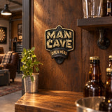 Man Cave Bottle Opener, Wall Mounted Cast Iron Bar Sign, 6" 58644 shot 5