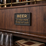 Beer Wall Plaque, Cast Iron Funny Home Bar Sign, 6" 58657 shot 2