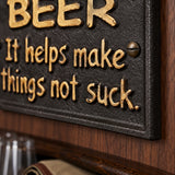 Beer Wall Plaque, Cast Iron Funny Home Bar Sign, 6" 58657 shot 3