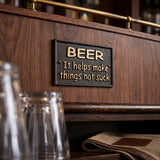 Beer Wall Plaque, Cast Iron Funny Home Bar Sign, 6" 58657 shot 4
