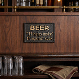 Beer Wall Plaque, Cast Iron Funny Home Bar Sign, 6" 58657 shot 1