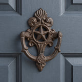Star Door Knocker, Cast Iron Western Entry Door Hardware, 6" 58800 shot 5