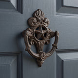 Star Door Knocker, Cast Iron Western Entry Door Hardware, 6" 58800 shot 1