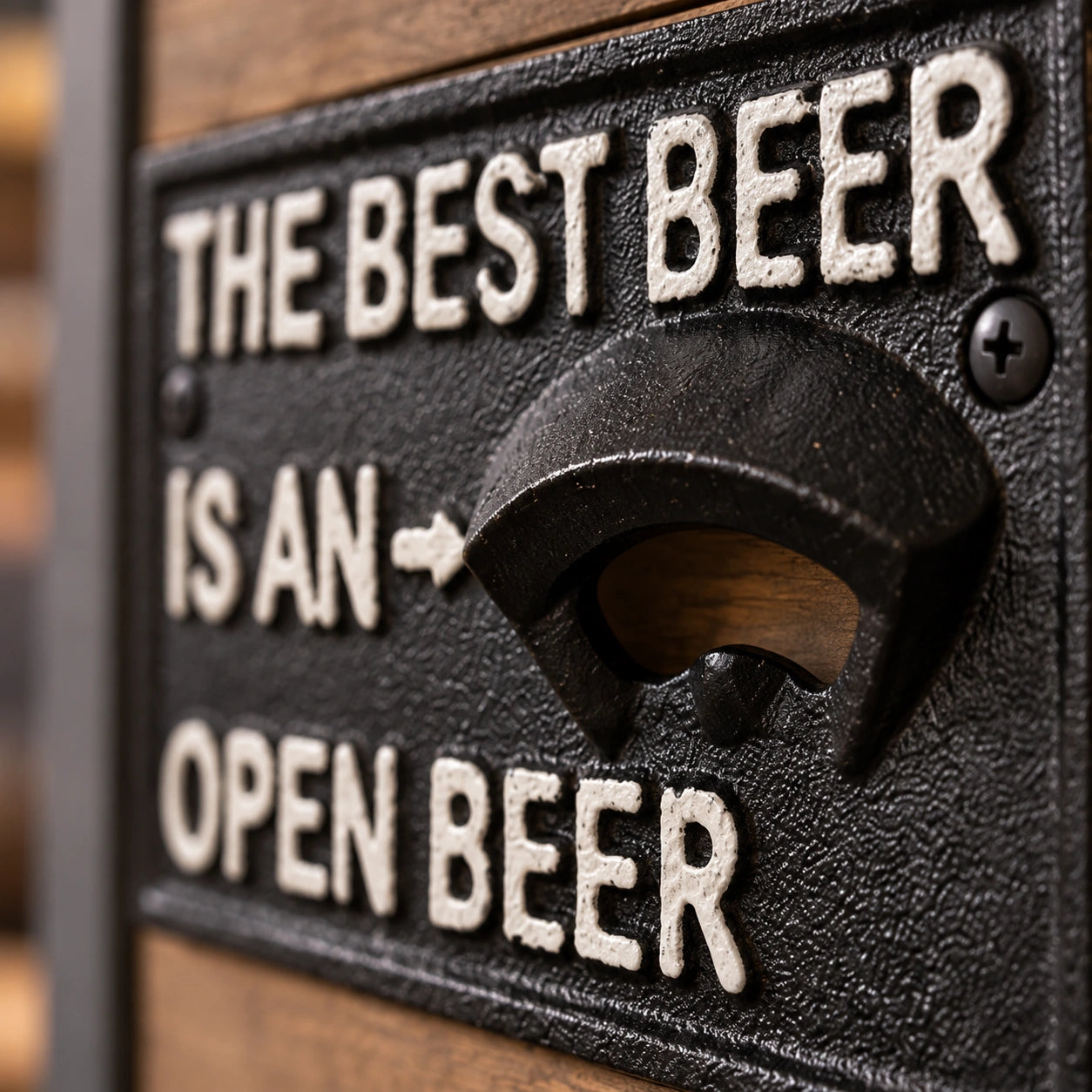 The Best Beer Wall Bottle Opener, Cast Iron Home Bar Sign, 5.4" 58805 shot 2