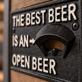 The Best Beer Wall Bottle Opener, Cast Iron Home Bar Sign, 5.4" 58805 shot 2