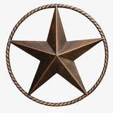 Rustic Bronze Copper Barn Metal Star, Western Home Decor
