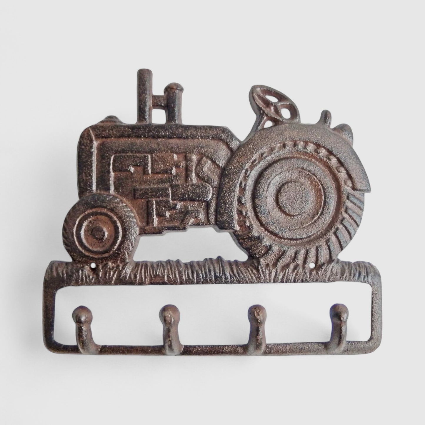 Country Charm Cast Iron Tractor 4 Hook - Farmhouse Wall Organizer
