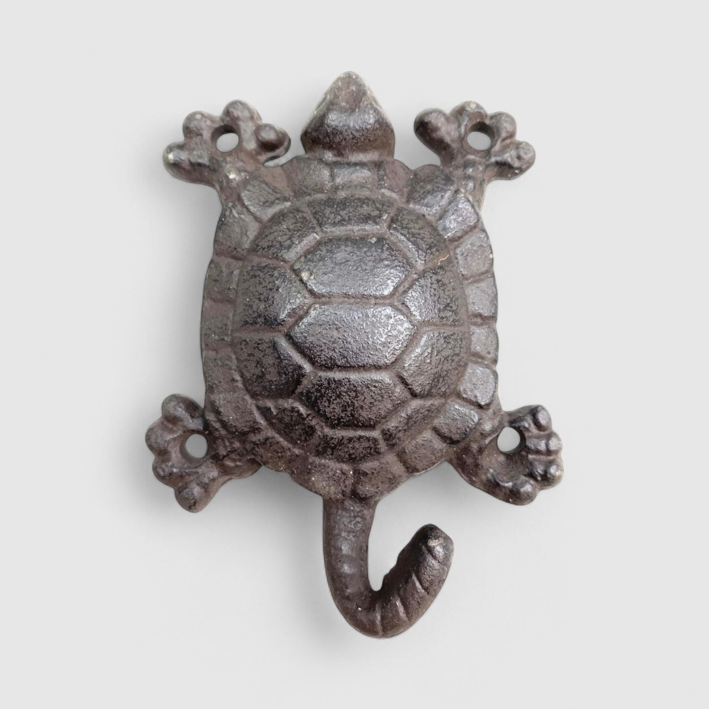 Seaside Cast Iron Turtle Hook - Nautical Marine Wall Accessory