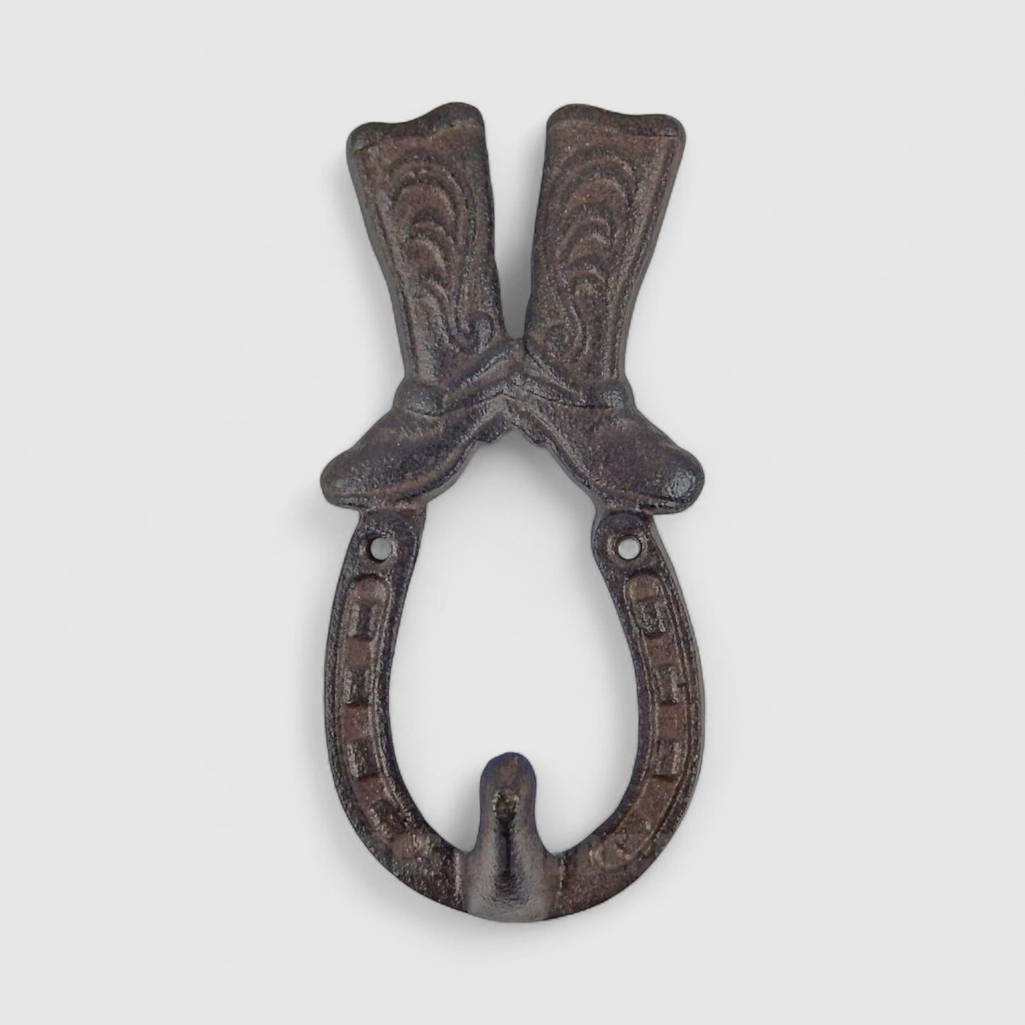 Cowboy Chic Cast Iron Boot Hook - Western Decor Hanger