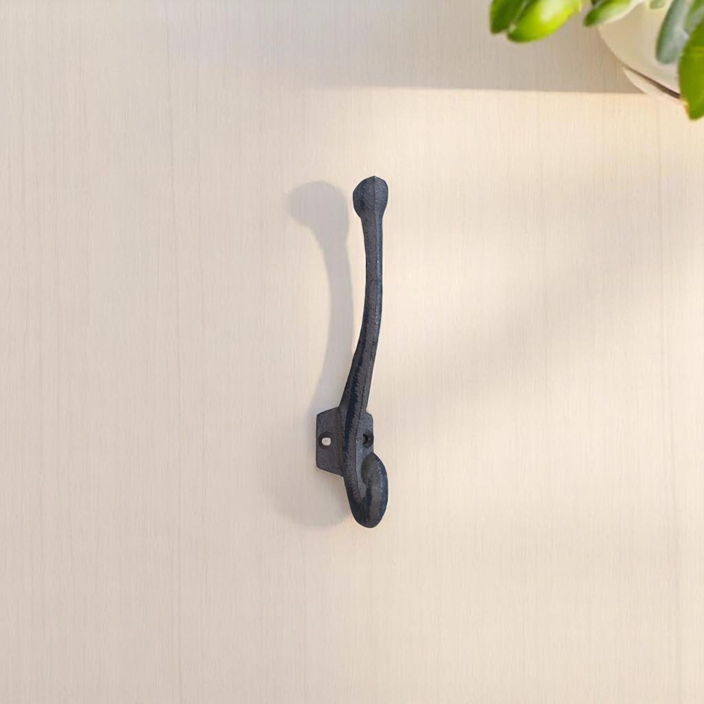 Vintage Cast Iron Hook - Rustic Western Farmhouse Wall Hanger