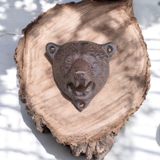 Rustic Cast Iron Bear Bottle Opener – Lodge-Style Bar Accessory