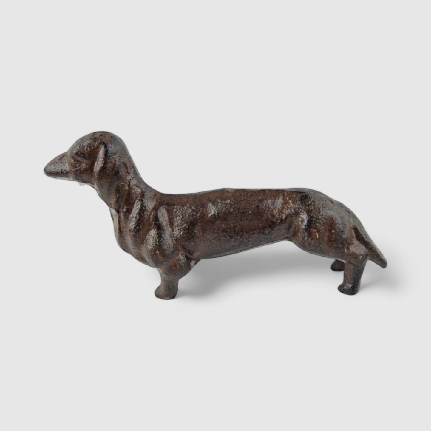 Charming Cast Iron Small Dog Figurine, Rustic Farmhouse Decor Accent