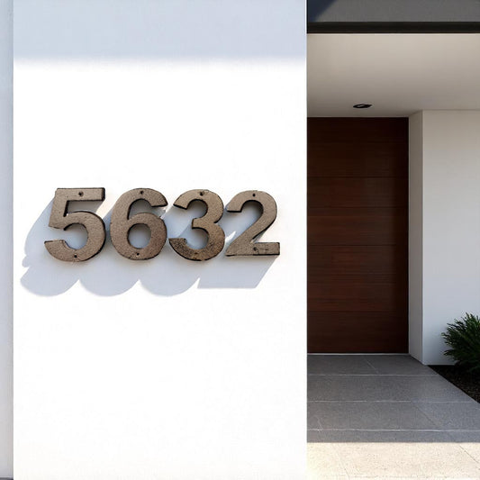 Cast Iron House Numbers, Cast Iron Numbers, Rustic Modern Cast Iron Address Numbers