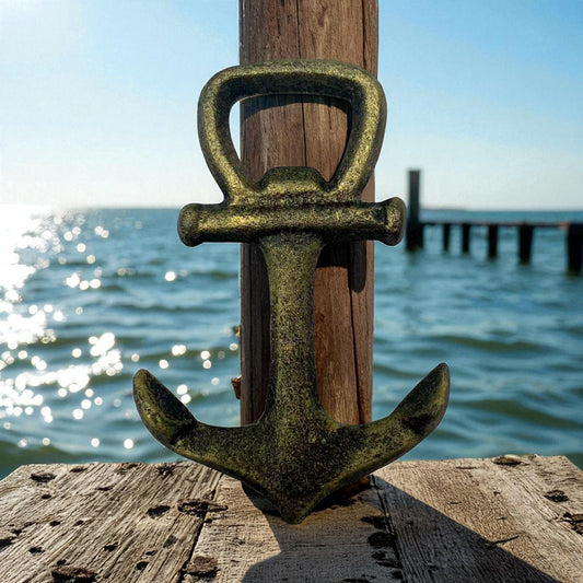 Marine Anchor Bottle Opener, Cast Iron Nautical Kitchen Bar Tool
