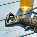 Fish Bottle Opener, Bronze Cast Iron Nautical Wall Mount Bar Tool, 6.9" GB58019 shot 2