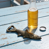 Fish Bottle Opener, Bronze Cast Iron Nautical Wall Mount Bar Tool, 6.9" GB58019 shot 1