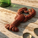 Lobster Bottle Opener, Red Cast Iron Nautical Bar Tool, 5.1" GB58020 shot 4