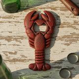 Lobster Bottle Opener, Red Cast Iron Nautical Bar Tool, 5.1" GB58020 shot 1