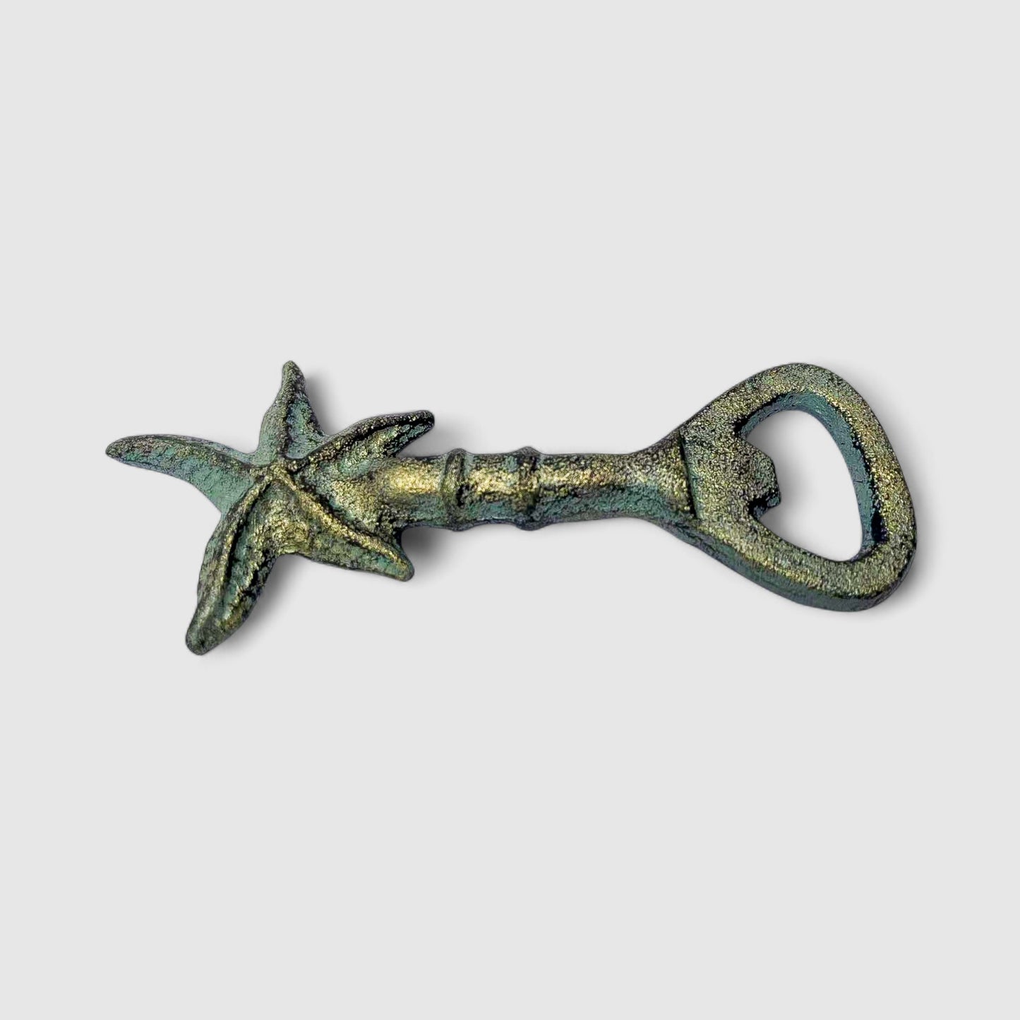 Starfish Bottle Opener, Cast Iron Coastal Bar Kitchen Tool
