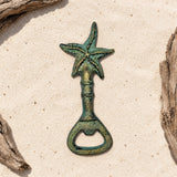 Starfish Bottle Opener, Green Bronze Cast Iron Coastal Bar Tool, 5.3" GB58021 shot 4