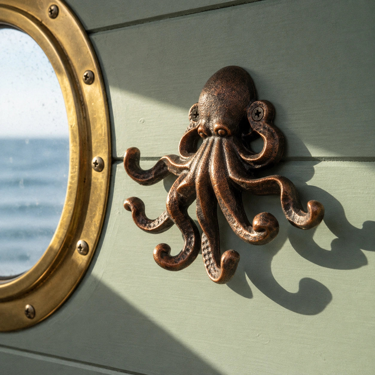 Octopus Wall Hook, Copper Cast Iron Nautical for Coats, Keys or Towels, 7.1" GB58023 shot 3