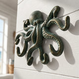 Octopus Wall Hook, Green Bronze Cast Iron for Coats, Keys or Towels, 9.7" GB58024 shot 4
