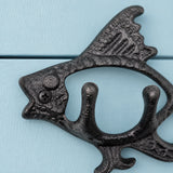 Fish Wall Hook, Black Cast Iron Nautical for Coats, Keys or Hats, 6.7" GB58025 shot 2