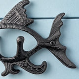 Fish Wall Hook, Black Cast Iron Nautical for Coats, Keys or Hats, 6.7" GB58025 shot 3