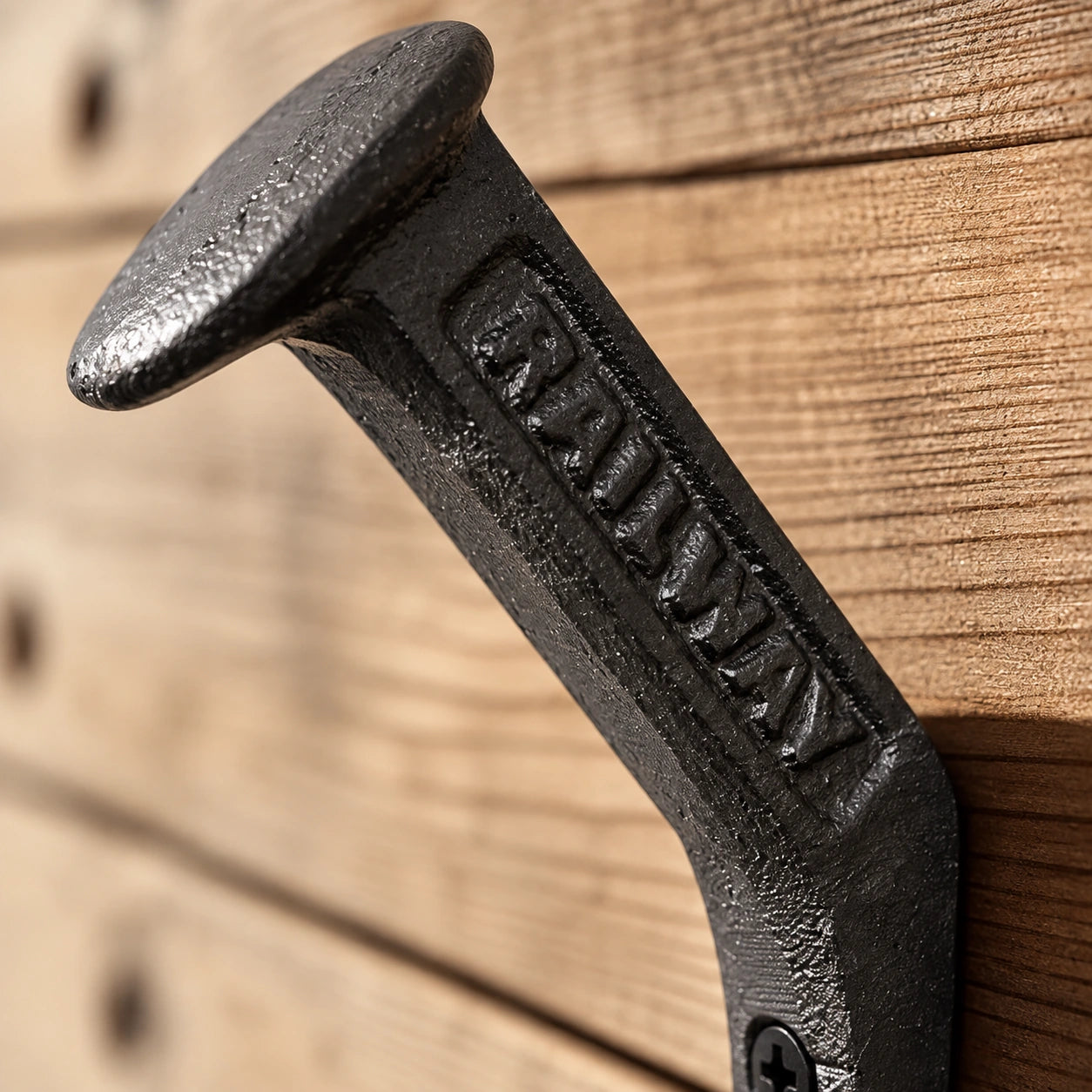 Railroad Spike Wall Hook, Cast Iron Rustic Industrial for Coats or Hats, 4.3" GB58026 shot 2
