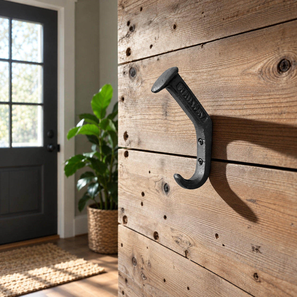 Railroad Spike Wall Hook, Cast Iron Rustic Industrial for Coats or Hats, 4.3" GB58026 shot 5