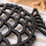 Fish Trivet and Pot Holder, Black Cast Iron for Coastal Kitchen, 7.7" GB58030 shot 2