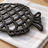 Fish Trivet and Pot Holder, Black Cast Iron for Coastal Kitchen, 7.7" GB58030 shot 3