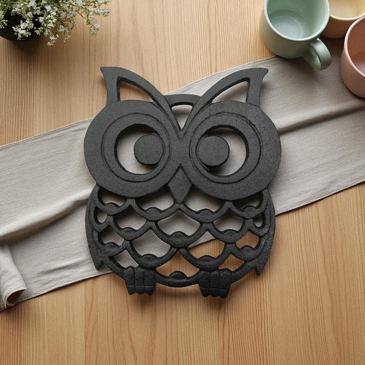 Owl Trivet, Cast Iron Farmhouse Kitchen Pot Holder