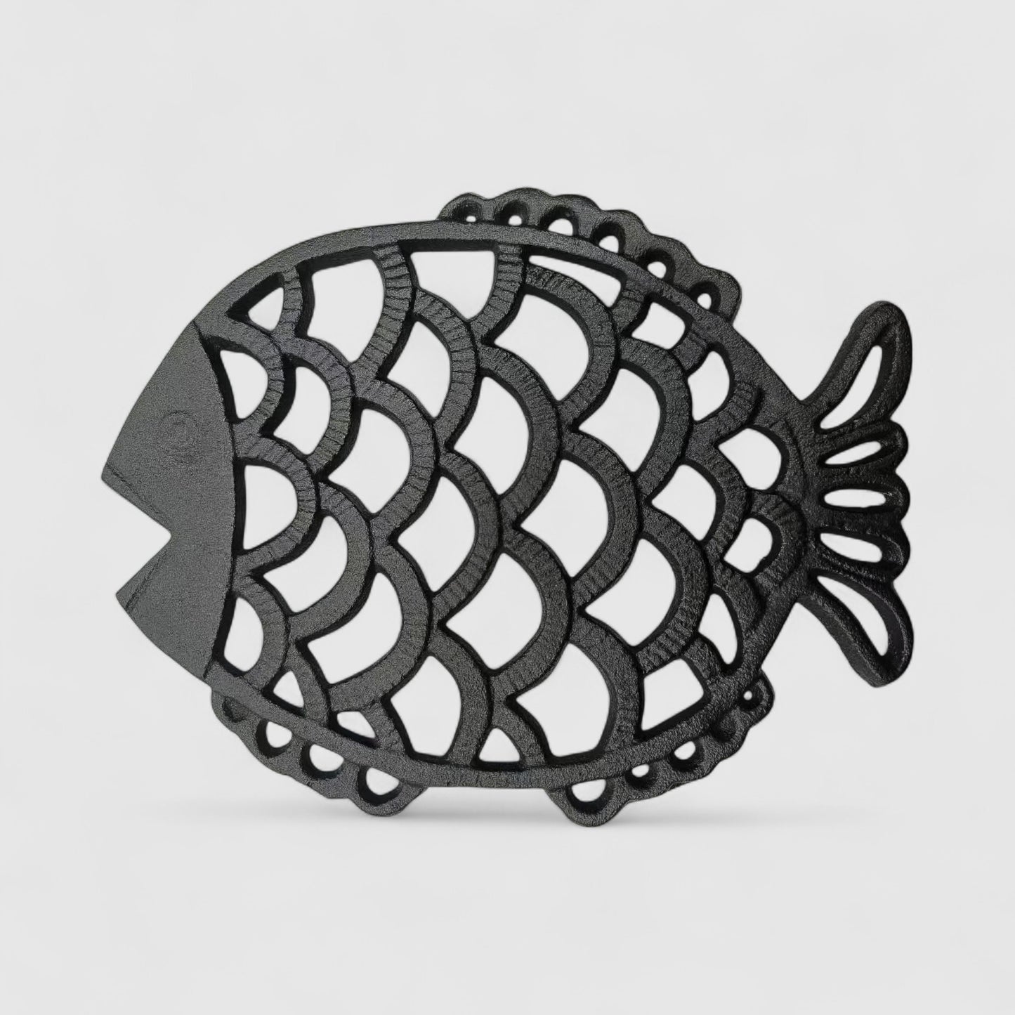 Coastal Fish Trivet, Cast Iron Kitchen Pot Holder
