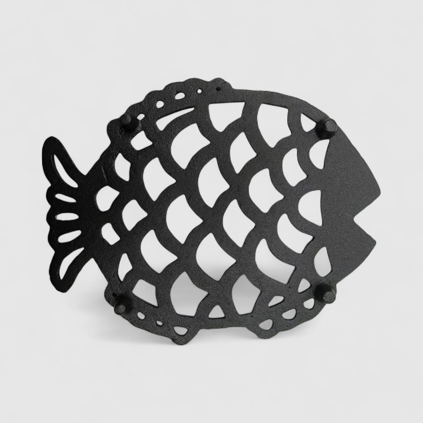 Coastal Fish Trivet, Cast Iron Kitchen Pot Holder