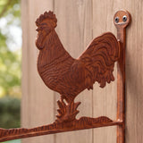 Rooster Plant Hanger, Cast Iron Wall Bracket for Porch or Garden, 13" GB78004 shot 2