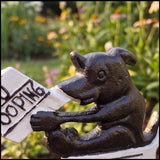 "No Pooping" Dog Yard Sign, Cast Iron Garden Stake for Lawn or Garden, 11.8" GB78005 shot 3