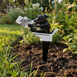 "No Pooping" Dog Yard Sign, Cast Iron Garden Stake for Lawn or Garden, 11.8" GB78005 shot 1