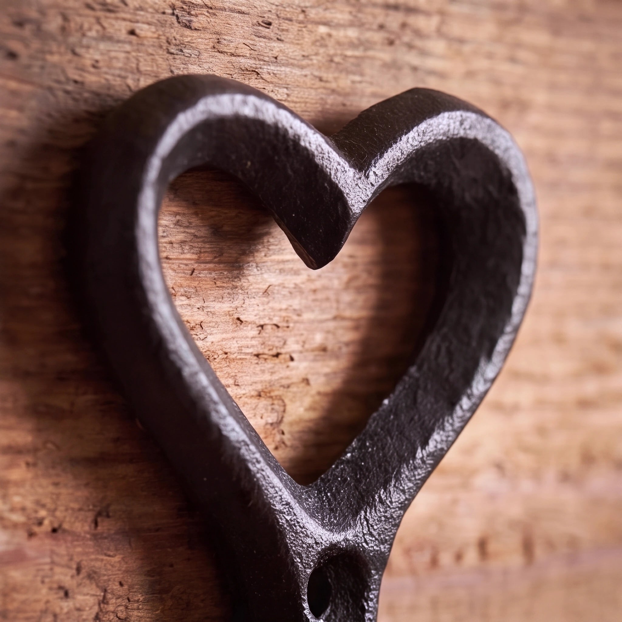 Heart Wall Hook, Black Cast Iron for Keys, Towels or Jewelry, 4.8" GB78006 shot 2