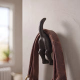 Dog Tail Wall Hook, Black Cast Iron for Leashes and Coats, 3.3" GB78007 shot 2