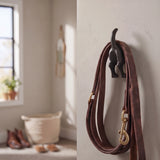 Dog Tail Wall Hook, Black Cast Iron for Leashes and Coats, 3.3" GB78007 shot 1