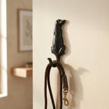 Dog Tail Wall Hook, Black Cast Iron for Leashes, Coats or Keys, 5.5" GB78008 shot 1