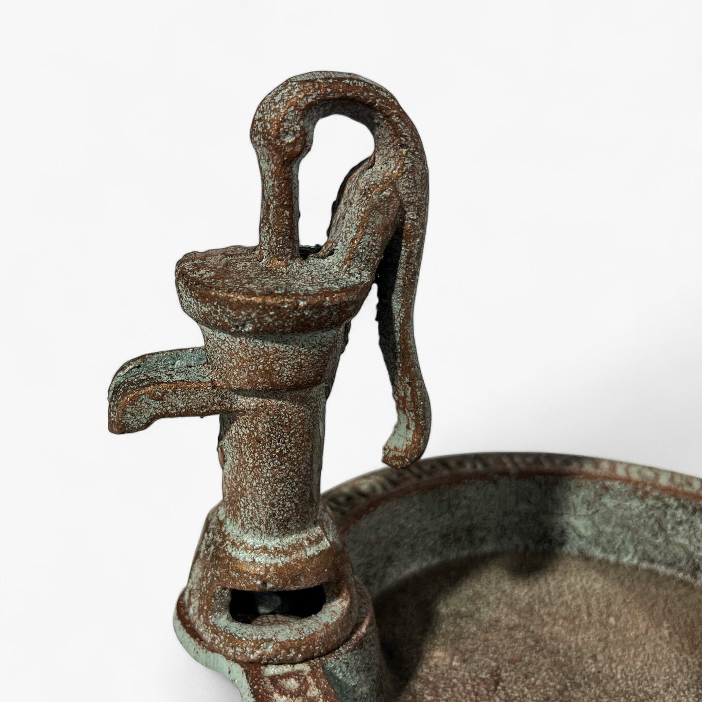 Water Pump Bird Bath Cast Iron Rustic Garden Decor