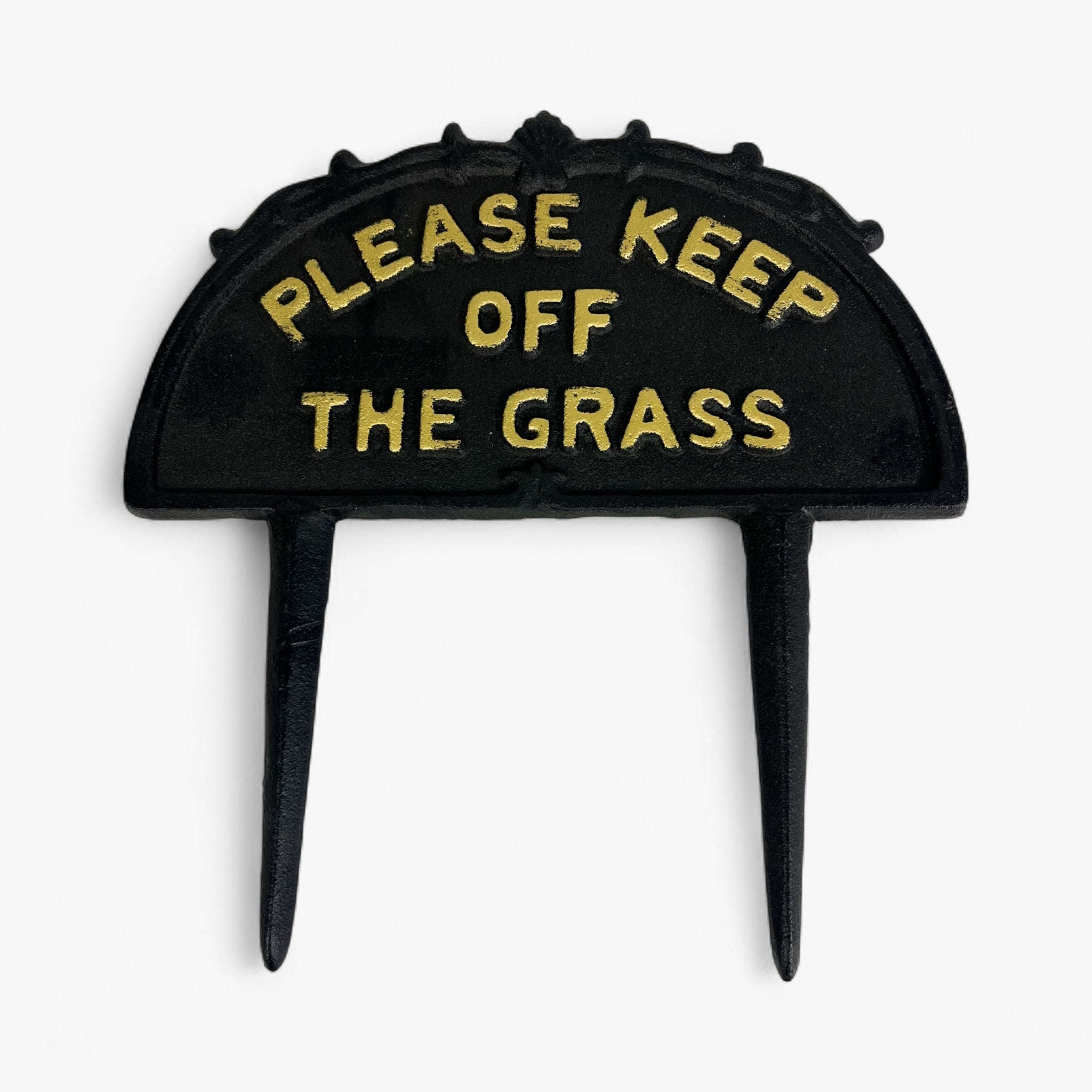 Please Keep Off The Grass Sign Cast Iron Garden Stake