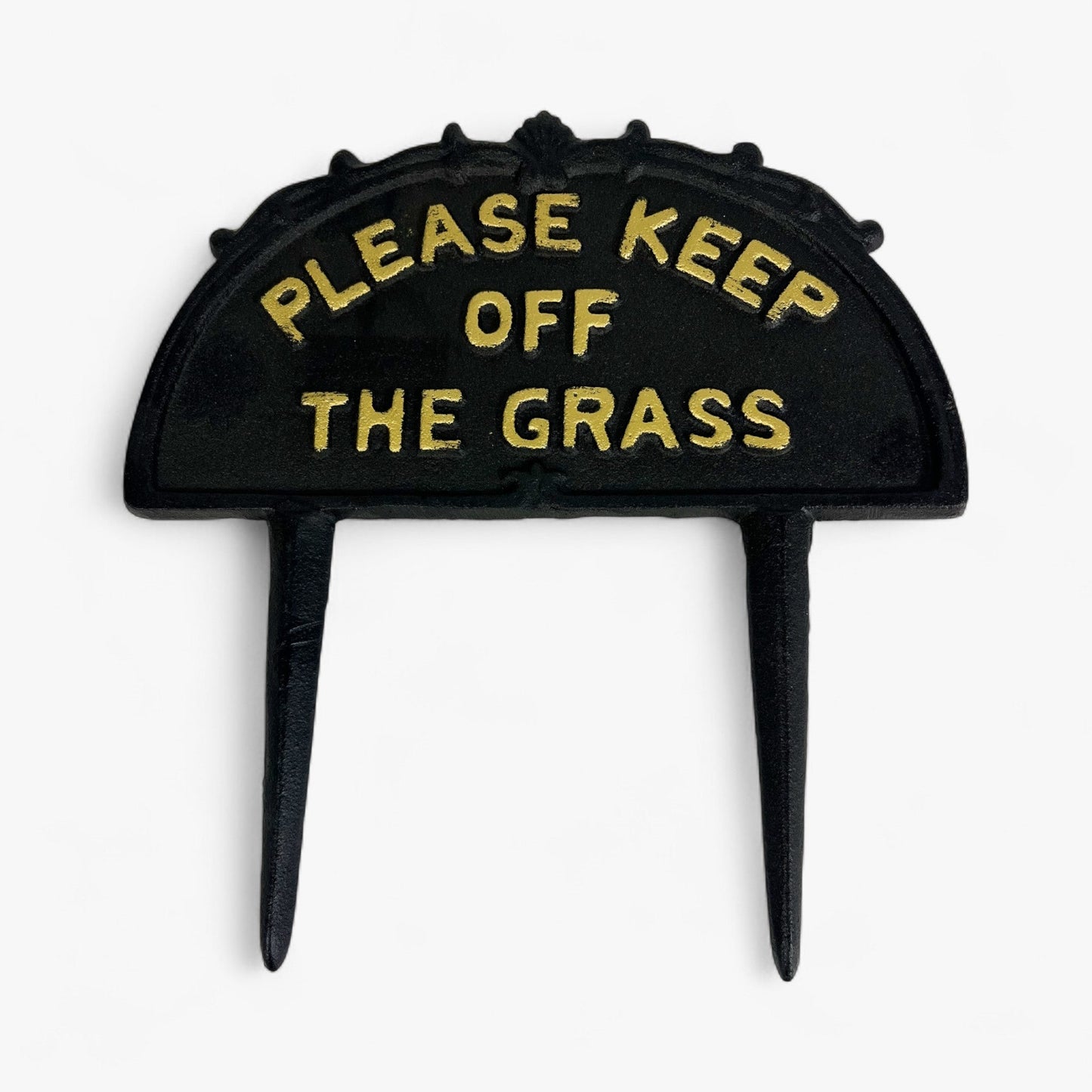 Please Keep Off The Grass Sign Cast Iron Garden Stake