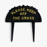 Please Keep Off The Grass Sign Cast Iron Garden Stake