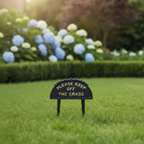 Please Keep Off The Grass Sign Cast Iron Garden Stake